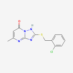 molecular formula C13H11ClN4OS B4614150 2-[(2-chlorobenzyl)thio]-5-methyl[1,2,4]triazolo[1,5-a]pyrimidin-7(4H)-one CAS No. 898920-00-8