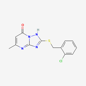 molecular formula C13H11ClN4OS B4614150 2-[(2-氯苄基)硫代]-5-甲基[1,2,4]三唑并[1,5-a]嘧啶-7(4H)-酮 CAS No. 898920-00-8