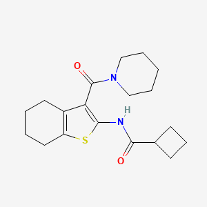 molecular formula C19H26N2O2S B4614163 N-[3-(1-哌啶基羰基)-4,5,6,7-四氢-1-苯并噻吩-2-基]环丁烷甲酰胺 