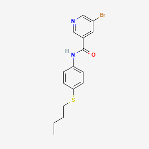 molecular formula C16H17BrN2OS B4614175 5-bromo-N-[4-(butylthio)phenyl]nicotinamide 