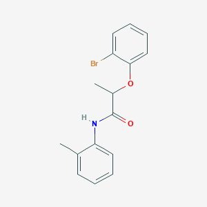 molecular formula C16H16BrNO2 B4614201 2-(2-bromophenoxy)-N-(2-methylphenyl)propanamide 