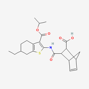 3-({[6-ethyl-3-(isopropoxycarbonyl)-4,5,6,7-tetrahydro-1-benzothien-2-yl]amino}carbonyl)bicyclo[2.2.1]hept-5-ene-2-carboxylic acid