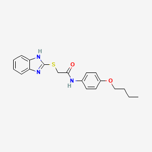 2-(1H-benzimidazol-2-ylthio)-N-(4-butoxyphenyl)acetamide