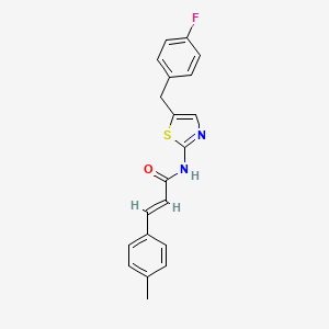 N-[5-(4-fluorobenzyl)-1,3-thiazol-2-yl]-3-(4-methylphenyl)acrylamide