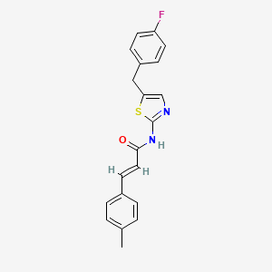 molecular formula C20H17FN2OS B4614249 N-[5-(4-fluorobenzyl)-1,3-thiazol-2-yl]-3-(4-methylphenyl)acrylamide 