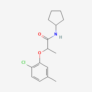 molecular formula C15H20ClNO2 B4614252 2-(2-chloro-5-methylphenoxy)-N-cyclopentylpropanamide 