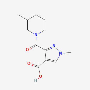 molecular formula C12H17N3O3 B4614270 1-甲基-3-[(3-甲基-1-哌啶基)羰基]-1H-吡唑-4-羧酸 