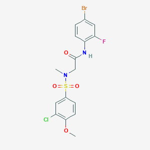 N~1~-(4-bromo-2-fluorophenyl)-N~2~-[(3-chloro-4-methoxyphenyl)sulfonyl]-N~2~-methylglycinamide