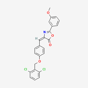 molecular formula C24H17Cl2NO4 B4614319 4-{4-[(2,6-dichlorobenzyl)oxy]benzylidene}-2-(3-methoxyphenyl)-1,3-oxazol-5(4H)-one 
