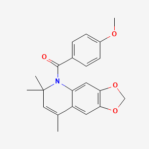 5-(4-methoxybenzoyl)-6,6,8-trimethyl-5,6-dihydro[1,3]dioxolo[4,5-g]quinoline