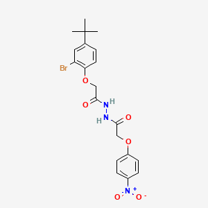 2-(2-bromo-4-tert-butylphenoxy)-N'-[(4-nitrophenoxy)acetyl]acetohydrazide