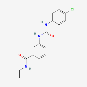 molecular formula C16H16ClN3O2 B4614342 3-({[(4-chlorophenyl)amino]carbonyl}amino)-N-ethylbenzamide 
