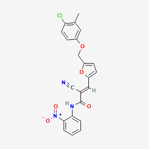 3-{5-[(4-chloro-3-methylphenoxy)methyl]-2-furyl}-2-cyano-N-(2-nitrophenyl)acrylamide