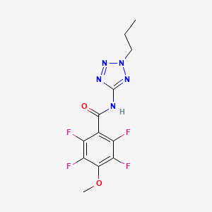 molecular formula C12H11F4N5O2 B4614371 2,3,5,6-tetrafluoro-4-methoxy-N-(2-propyl-2H-tetrazol-5-yl)benzamide 