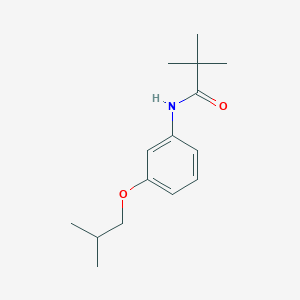 molecular formula C15H23NO2 B4614417 N-(3-isobutoxyphenyl)-2,2-dimethylpropanamide 