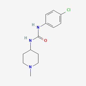 molecular formula C13H18ClN3O B4614450 N-(4-chlorophenyl)-N'-(1-methyl-4-piperidinyl)urea 