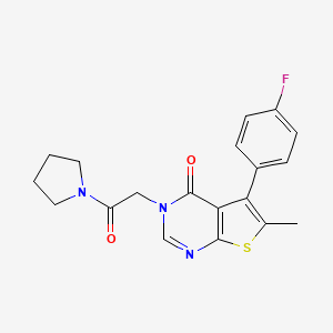 5-(4-fluorophenyl)-6-methyl-3-[2-oxo-2-(1-pyrrolidinyl)ethyl]thieno[2,3-d]pyrimidin-4(3H)-one