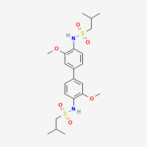 molecular formula C22H32N2O6S2 B4614465 N,N'-(3,3'-二甲氧基-4,4'-联苯二基)双(2-甲基-1-丙磺酰胺) 