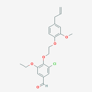 molecular formula C21H23ClO5 B4614466 4-[2-(4-allyl-2-methoxyphenoxy)ethoxy]-3-chloro-5-ethoxybenzaldehyde 
