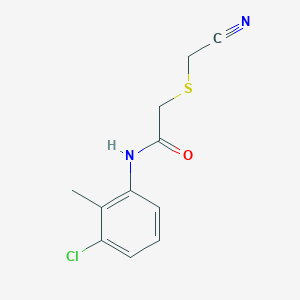 molecular formula C11H11ClN2OS B4614474 N-(3-chloro-2-methylphenyl)-2-[(cyanomethyl)thio]acetamide 