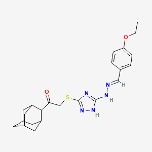molecular formula C23H29N5O2S B4614501 4-ethoxybenzaldehyde (5-{[2-(2-adamantyl)-2-oxoethyl]thio}-4H-1,2,4-triazol-3-yl)hydrazone 