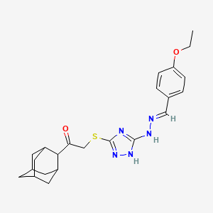 molecular formula C23H29N5O2S B4614501 4-乙氧基苯甲醛（5-{[2-(2-金刚烷基）-2-氧代乙基]硫代}-4H-1,2,4-三唑-3-基）腙 