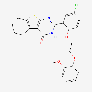 2-{5-chloro-2-[2-(2-methoxyphenoxy)ethoxy]phenyl}-5,6,7,8-tetrahydro[1]benzothieno[2,3-d]pyrimidin-4(3H)-one