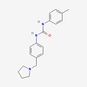 molecular formula C19H23N3O B4614513 N-(4-methylphenyl)-N'-[4-(1-pyrrolidinylmethyl)phenyl]urea 