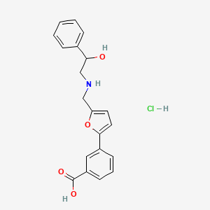 molecular formula C20H20ClNO4 B4614522 3-(5-{[(2-hydroxy-2-phenylethyl)amino]methyl}-2-furyl)benzoic acid hydrochloride 