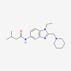 molecular formula C20H30N4O B4614524 N-[1-乙基-2-(1-哌啶基甲基)-1H-苯并咪唑-5-基]-3-甲基丁酰胺 