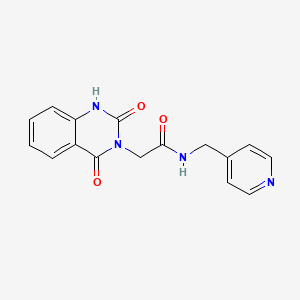 molecular formula C16H14N4O3 B4614525 2-(2,4-dioxo-1,4-dihydro-3(2H)-quinazolinyl)-N-(4-pyridinylmethyl)acetamide 