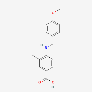 molecular formula C16H17NO3 B4614526 4-[(4-甲氧基苄基)氨基]-3-甲基苯甲酸 CAS No. 886632-55-9