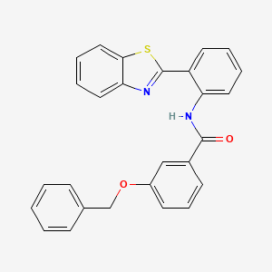 molecular formula C27H20N2O2S B4614540 N-[2-(1,3-benzothiazol-2-yl)phenyl]-3-(benzyloxy)benzamide 