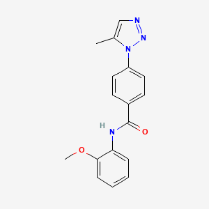 molecular formula C17H16N4O2 B4614556 N-(2-甲氧苯基)-4-(5-甲基-1H-1,2,3-三唑-1-基)苯甲酰胺 