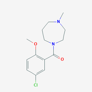 molecular formula C14H19ClN2O2 B4614561 1-(5-chloro-2-methoxybenzoyl)-4-methyl-1,4-diazepane 