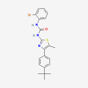 molecular formula C21H22BrN3OS B4614564 N-(2-bromophenyl)-N'-[4-(4-tert-butylphenyl)-5-methyl-1,3-thiazol-2-yl]urea 