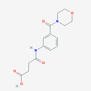 molecular formula C15H18N2O5 B4614573 4-[[3-(4-吗啉羰基)苯基]氨基]-4-氧代丁酸 