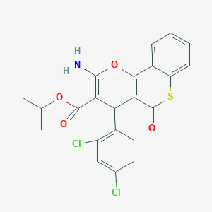 isopropyl 2-amino-4-(2,4-dichlorophenyl)-5-oxo-4H,5H-thiochromeno[4,3-b]pyran-3-carboxylate