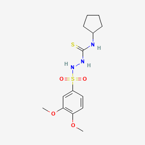 N-cyclopentyl-2-[(3,4-dimethoxyphenyl)sulfonyl]hydrazinecarbothioamide