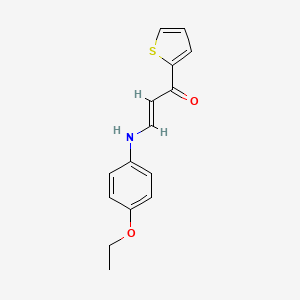 molecular formula C15H15NO2S B4614607 3-[(4-乙氧基苯基)氨基]-1-(2-噻吩基)-2-丙烯-1-酮 