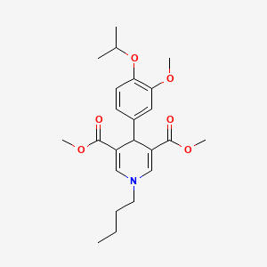 molecular formula C23H31NO6 B4614615 dimethyl 1-butyl-4-(4-isopropoxy-3-methoxyphenyl)-1,4-dihydro-3,5-pyridinedicarboxylate 