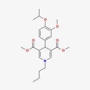 molecular formula C23H31NO6 B4614615 1-丁基-4-(4-异丙氧基-3-甲氧基苯基)-1,4-二氢-3,5-吡啶二甲酸二甲酯 