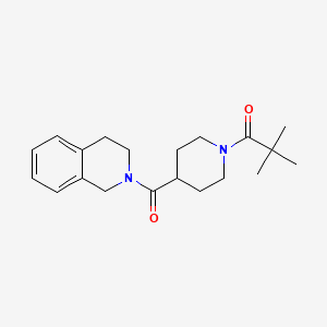 molecular formula C20H28N2O2 B4614620 2-{[1-(2,2-二甲基丙酰)-4-哌啶基]羰基}-1,2,3,4-四氢异喹啉 