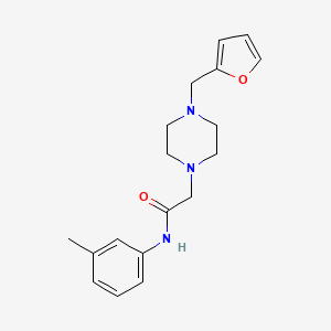 molecular formula C18H23N3O2 B4614628 2-[4-(2-furylmethyl)-1-piperazinyl]-N-(3-methylphenyl)acetamide 