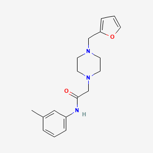 molecular formula C18H23N3O2 B4614628 2-[4-(2-呋喃基甲基)-1-哌嗪基]-N-(3-甲基苯基)乙酰胺 