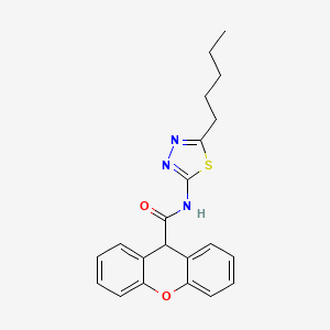 molecular formula C21H21N3O2S B4614631 N-(5-pentyl-1,3,4-thiadiazol-2-yl)-9H-xanthene-9-carboxamide 