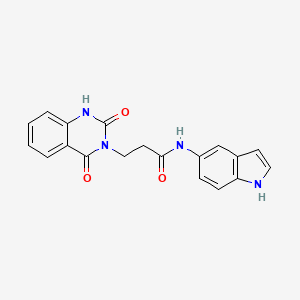 molecular formula C19H16N4O3 B4614636 3-(2,4-dioxo-1,4-dihydro-3(2H)-quinazolinyl)-N-1H-indol-5-ylpropanamide 