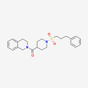 molecular formula C24H30N2O3S B4614656 2-({1-[(3-苯基丙基)磺酰基]-4-哌啶基}羰基)-1,2,3,4-四氢异喹啉 