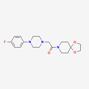 molecular formula C19H26FN3O3 B4614686 8-{[4-(4-fluorophenyl)-1-piperazinyl]acetyl}-1,4-dioxa-8-azaspiro[4.5]decane 