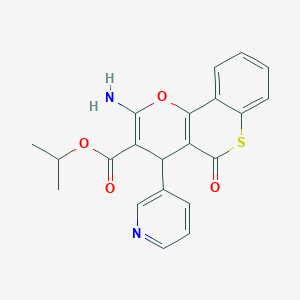 isopropyl 2-amino-5-oxo-4-(3-pyridinyl)-4H,5H-thiochromeno[4,3-b]pyran-3-carboxylate